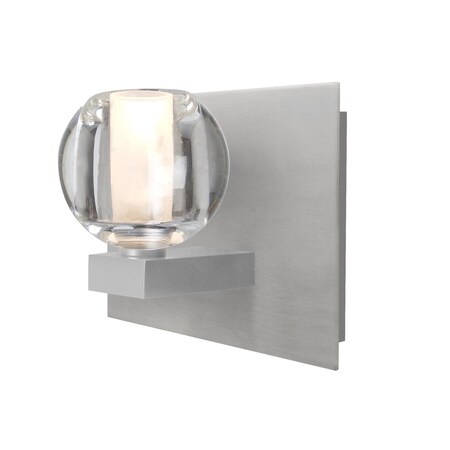 Besa Lighting Boca Vanity, Clear, Satin Nickel Finish, 1x40W Halogen 1WF-BOCACL-SN